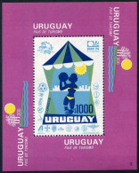 Uruguay 882, MNH. Michel 1306 Bl.20. Tourism. UPU-100. Soccer Cup Munich-1974. - Uruguay