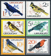 Uruguay C258-C263, MNH. Michel 945,948-952. Birds 1963: Tordo, Yellow Cardinal, - Uruguay