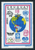 Uruguay C428,MNH.Mi 1465. UPU-100, Olympics Montreal-1976,Soccer Argentina-1978. - Uruguay