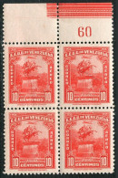 Venezuela C144 Block/4, MNH. Michel 351. Air Post 1942. Bolivar Statue, Caracas. - Venezuela