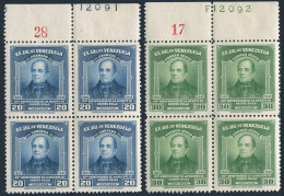 Venezuela 392,C216 Blocks/4-margin,MNH. Andres Bello, Educator And Writer, 1946. - Venezuela