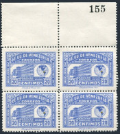 Venezuela 395 Block/4-margin,MNH.Michel 454. Anti-tuberculosis Institute,1947. - Venezuela