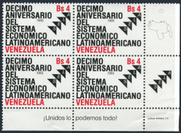 Venezuela 1337 Block/4,MNH.Mi 2294. Latin American Economic System,10th Ann.1985 - Venezuela