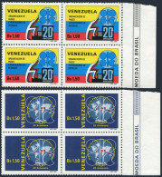 Venezuela 1238-1239 Blocks/4, MNH. Mi 2163-2164. OPEC, 20th Ann. 1980. - Venezuela