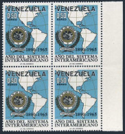 Venezuela C914 Block/4, MNH. Mi 1638. OAS Organization Of American States, 1965. - Venezuela