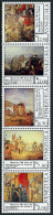 Venezuela 1395 Ae Strip Folded, MNH. Discovery Of America 500. Paintings, 1987. - Venezuela