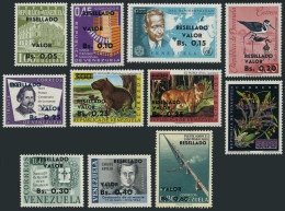 Venezuela 865-875, MNH. Issues 1958-1964 Surcharged RESELLANO VALOR BS ... - Venezuela