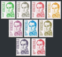 Venezuela 1401-1409,MNH.Michel 2502-2510. Simon Bolivar,redrawn,1987. - Venezuela