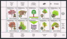 Venezuela 1436-1438 Sheets.Michel 2608-2631 Klb. Bank Of Venezuela,20,1990.Trees - Venezuela