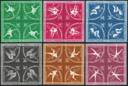 Venezuela 815-817,C808-C810 Blocks/4, MNH. National Games 1962. Shot Put,Soccer, - Venezuela