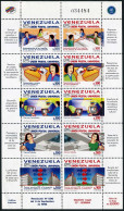 Venezuela 1601 Aj Sheet, MNH. Michel 3301-3310 Klb. UPU 125th Ann. 1999. - Venezuela