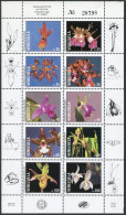 Venezuela 1508 Aj Sheet, MNH. Michel 2824-2833 Bl.47. Orchids 1994. - Venezuela