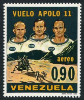 Venezuela C1019, C1019a, MNH. Mi 1810, Bl.18. Astronauts/Apollo 11, 1969. Moon. - Venezuela