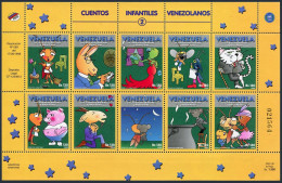 Venezuela 1597 Sheet,1598,MNH. Children's Story,1998.Parrot,Insects,Goat. - Venezuela