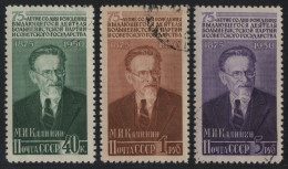 Russia / Sowjetunion 1950 - Mi-Nr. 1515-1517 Gest / Used - Kalinin - Oblitérés