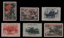 Russia / Sowjetunion 1945 - Mi-Nr. 953-958 ** - MNH - Armee / Army - Nuevos