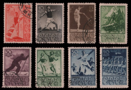 Russia / Sowjetunion 1938 - Mi-Nr. 657-664 Gest / Used - Sport - Gebraucht