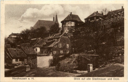 Nordhausen - Blick Auf Alte Stadtmauer Und Dom - Nordhausen