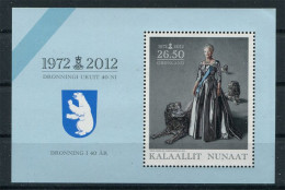 Greenland 2012. Queen Margrethe's 40th  Anniversary Of Reign - Block MNH** - Blokken