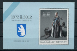 Greenland 2012. Queen Margrethe's 40th  Anniversary Of Reign - Block MNH** - Blocks & Sheetlets