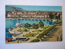 SWITZERLAND   POSTCARDS GENEVE QUAI AU MONT-BLANC 1950 - Altri & Non Classificati