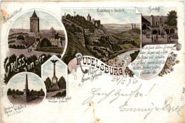 Gruss Von Der Rudelsburg - Litho - Naumburg (Saale)