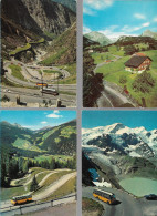 CPA CARTE POSTALE SUISSE 4 X POSTALAUTO AUTO PÖSTALE CAR POSTAL - Collections & Lots