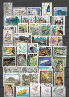 POLYNESIE FRANCAISE COLLECTION DE 55 TIMBRES POSTE ET POSTE AERIENNE OBLITERES - Lots & Serien