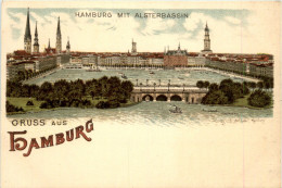 Gruss Aus Hamburg - Litho - Other & Unclassified