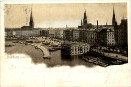 Jungfernstieg Hamburg - Litho - Other & Unclassified