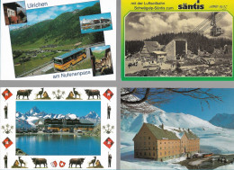 CPA CARTE POSTALE SUISSE 4 X POSTALAUTO AUTO PÖSTALE CAR POSTAL - Collezioni E Lotti