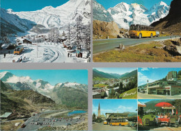 CPA CARTE POSTALE SUISSE 4 X POSTALAUTO AUTO PÖSTALE CAR POSTAL - Collections & Lots