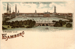 Gruss Aus Hamburg - Litho - Otros & Sin Clasificación