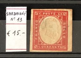 Italie Timbres  Sardaigne N°13 Neuf* - Sardinië