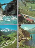 CPA CARTE POSTALE SUISSE 4 X POSTALAUTO AUTO PÖSTALE CAR POSTAL - Collections & Lots