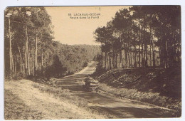 GIRONDE - LACANAU-OCEAN - Route Dans La Forêt - Ed. Moutic, Photo - Other & Unclassified