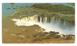 Argentina CATARATAS Del IGUAZU Vista Aerea - Misiones 1987 Carte Postale . Garganta Del Diablo Argentine - Argentina