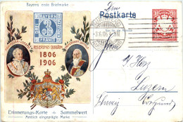 Regierungs Jubiläum Bayern - Briefmarke - Ganzsache - Königshäuser