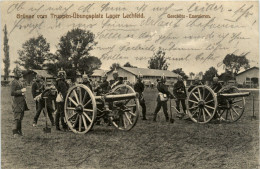 Lager Lechfeld, Grüsse, Truppenübungsplatz. Geschütz-Exerzieren - Augsburg