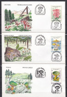 6 Enveloppes 1992 - PRO NATURA -  CHAMPIGNONS - MUSHROOMS - Cachets Illustrees - Pilze
