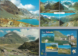 CPA CARTE POSTALE SUISSE 4 X POSTALAUTO AUTO PÖSTALE CAR POSTAL - Collezioni E Lotti