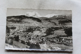 N784, Cpsm 1952, Megève, Vue Générale Et Le Mont Blanc, Haute Savoie 74 - Megève