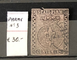 Italie Timbres  Parme N°3 Oblitéré - Parme