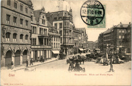 Trier, Hauptmarkt, Blick Auf Porta Nigra - Trier