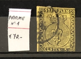 Italie Timbres  Parme N°1 Oblitéré - Parme