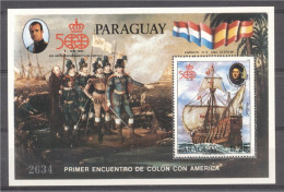 Paraguay 1985, 500th Discovery Of America, Ships, Block - Paraguay