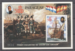Paraguay 1985, 500th Discovery Of America, Ships, Block - Christoffel Columbus
