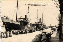 CPA Cette Déchargement Des Bateaux Ships (1390213) - Sete (Cette)