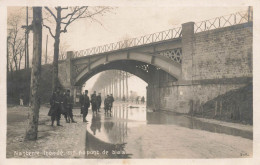 Nanterre * Carte Photo * La Ville Inondée En 1910 * Au Pont De Biais * Militaires - Nanterre
