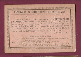 120524B - CARTE INVITATION 1895 - NOTRE DAME DE RIVE DE GIER - Nouvelle Pastorale Chorale Photos - Rive De Gier